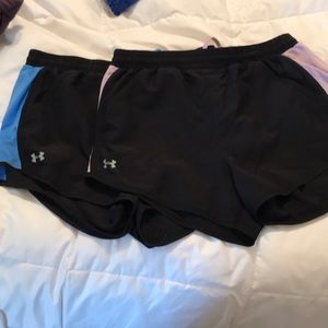 2 pairs Under Armour shorts size small
